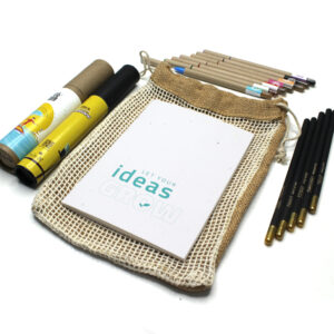 EcoMatic-X Plantable Stationery Jute Bag - Seed Pencils & Pens Set