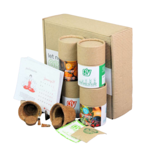 Mega Garden Kit - Mini Grow Pro GIY Kits and Plantable Calendar in Recycled Folding Box