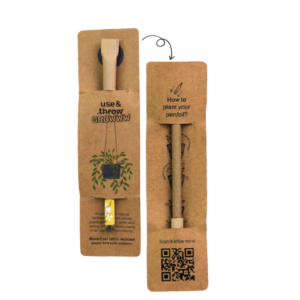 Plantable Paper Pen in 1Pc Card Packing - Eco Corporate Gift