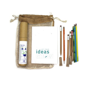 EcoMatic (4+4) Plantable Stationery Jute Bag - Eco Corporate Gift